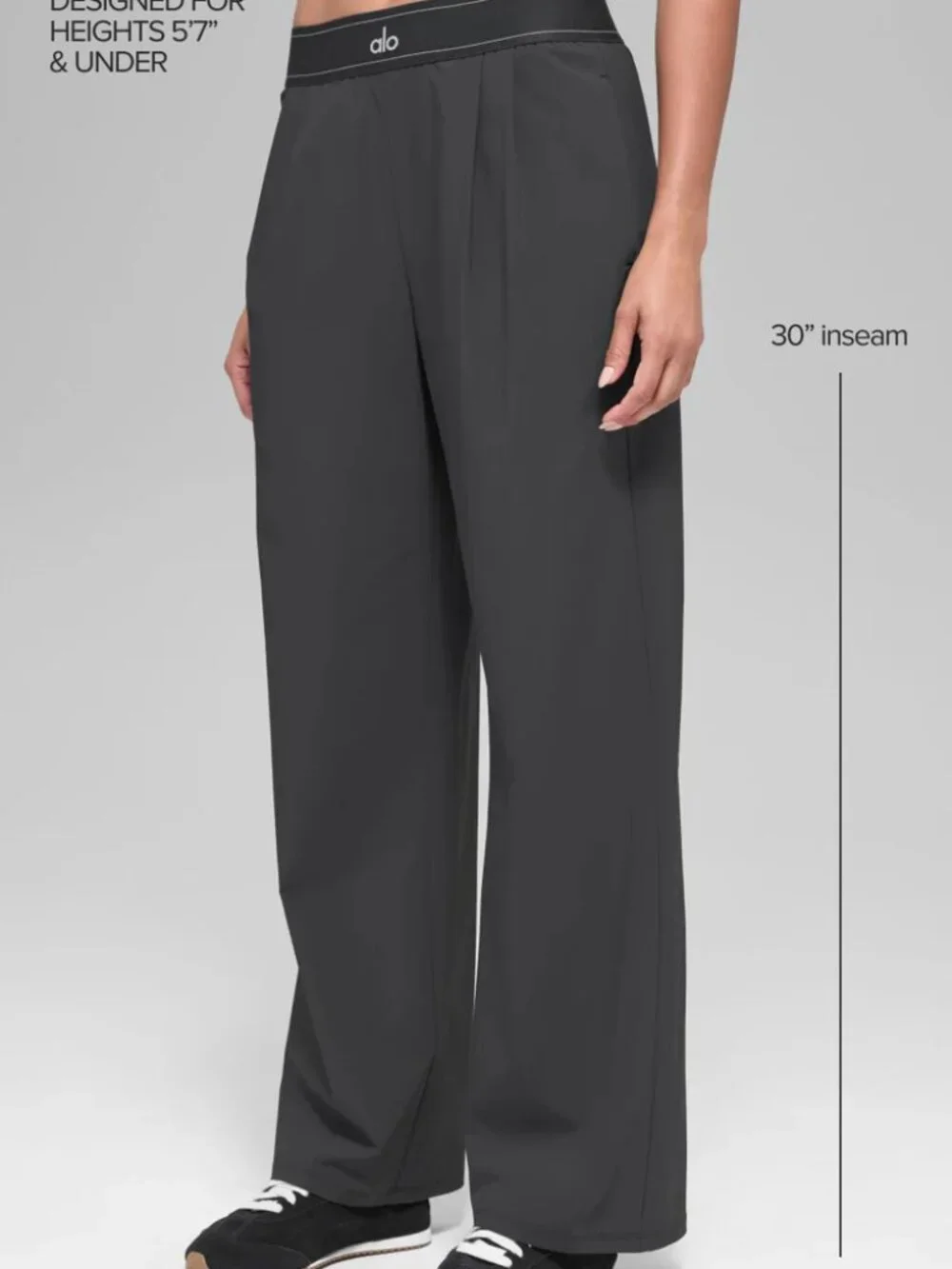 🔥🔥Alo Yoga Dark Grey Suit-Up Trouser Regular Pants